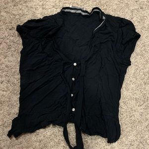 Abercrombie&Fitch button top black womens medium